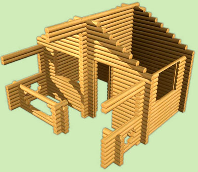 Проект деревянного сруба для дома СБ-014