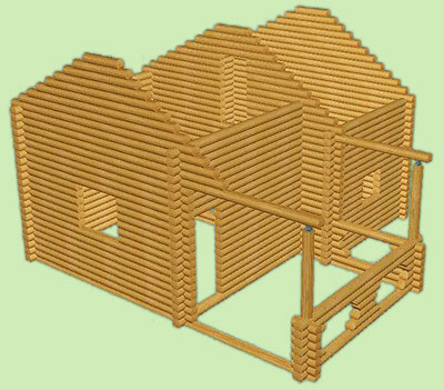 Проект деревянного сруба для дома СБ-006